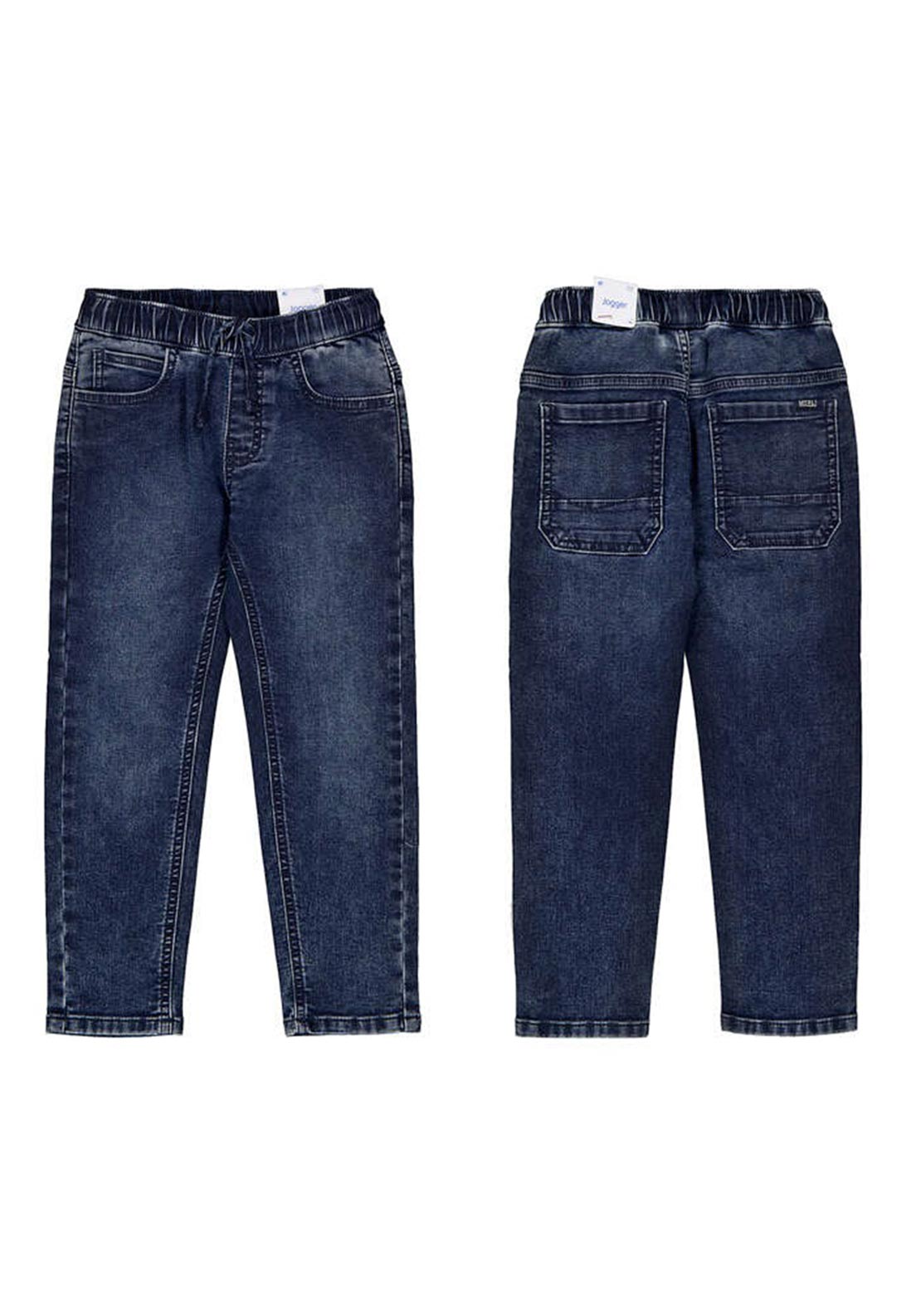 Mayoral Mini Boy Elasticated Waist Denim Jean, Blue