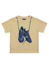 Mayoral Mini Boy Football Boots Short Sleeve Tee, Beige