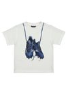 Mayoral Mini Boy Football Boots Short Sleeve Tee, Cream