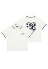 Mayoral Mini Boy Football Short Sleeve Polo, Cream
