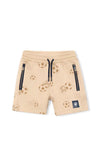 Mayoral Mini Boy Football Print Short, Beige