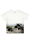 Mayoral Mini Boy Print Short Sleeve Tee, White