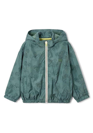 Mayoral Mini Boy Hooded Long Sleeve Jacket, Green