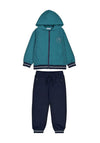 Mayoral Mini Boy Hooded Long Sleeve Tracksuit Set, Green