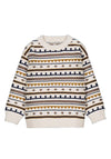 Mayoral Mini Boy Jacquard Print Knit Long Sleeve Jumper, Beige
