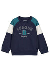 Mayoral Mini Boy League Long Sleeve Sweater, Navy