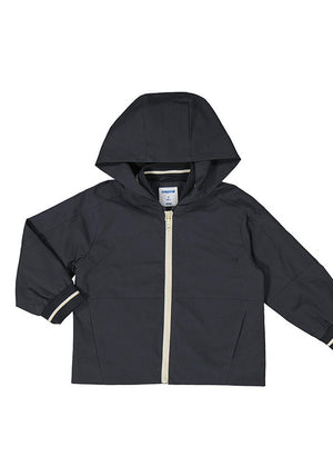 Mayoral Mini Boy Long Sleeve Hooded Windbreaker, Grey