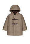 Mayoral Mini Boy Hooded Long Sleeve Duffle Coat, Brown