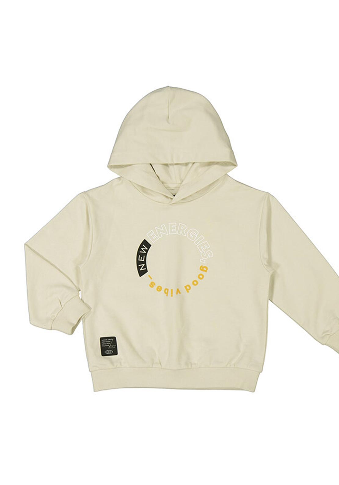 Mayoral Mini Boy Long Sleeve Hoodie, Cream