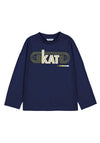 Mayoral Mini Boy Skate Long Sleeve Top, Navy