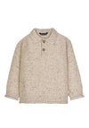 Mayoral Mini Boy Knit Long Sleeve Polo Sweater, Beige
