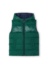 Mayoral Mini Boy Reversible Padded Gilet, Green