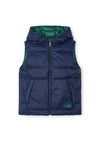 Mayoral Mini Boy Reversible Padded Gilet, Green