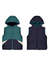 Mayoral Mini Boy Reversible Hooded Gilet, Green