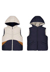 Mayoral Mini Boy Reversible Hooded Gilet, Navy