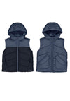 Mayoral Mini Boy Hooded Reversible Gilet, Grey