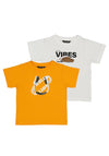 Mayoral Mini Boy Set of Two T-shirts, Orange