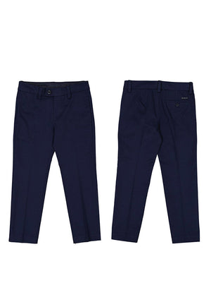 Mayoral Mini Boy Slim Suit Trouser, Navy