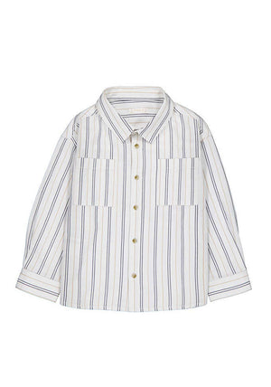 Mayoral Mini Boy Long Sleeve Stripe Shirt, White Multi