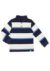 Mayoral Mini Boy Long Sleeve Stripe Polo, Blue