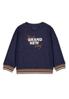 Mayoral Mini Boy Embroidered Long Sleeve Sweater, Navy