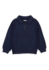 Mayoral Mini Boy Team Quarter Zip Sweater, Navy