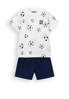 Mayoral Mini Boy Football Tee and Short Set, Navy