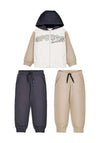 Mayoral Mini Boy 3 Piece Tracksuit Set, Beige