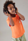 Mayoral Mini Boy Virtual Island Short Sleeve Tee, Orange