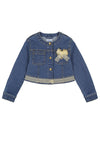 Mayoral Mini Girl Long Sleeve Denim Jacket, Blue
