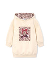 Mayoral Mini Girl Cherry Long Sleeve Hooded Sweater Dress, Beige