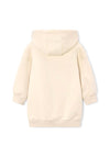Mayoral Mini Girl Cherry Long Sleeve Hooded Sweater Dress, Beige