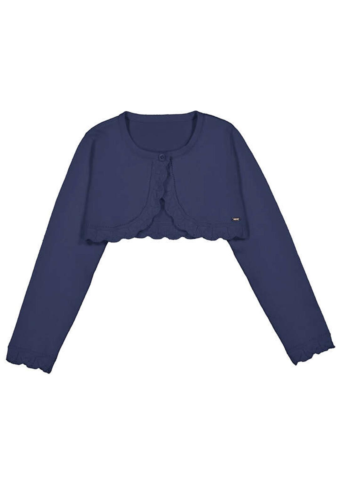 Mayoral Mini Girl Long Sleeve Bolero Cardigan, Navy