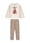 Mayoral Mini Girl Bonjour Top and Legging Set, Beige