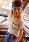 Mayoral Mini Girl Chest Pocket Short Sleeve Tee, Off White