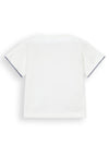 Mayoral Mini Girl Chest Pocket Short Sleeve Tee, Off White