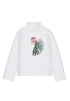Mayoral Mini Girl Chic High Neck Long Sleeve Top, Off White