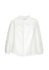 Mayoral Mini Girl Collar Long Sleeve Blouse, Off White