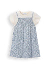 Mayoral Mini Girl Print Combination Dress, Blue
