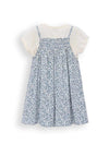 Mayoral Mini Girl Print Combination Dress, Blue