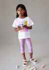 Mayoral Mini Girl Capri Legging and Tee Set, Purple