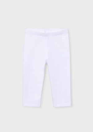 Mayoral Mini Girl Cropped Legging, White