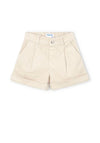 Mayoral Mini Girl Corduroy Glitter Short, Almond Beige