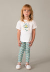 Mayoral Mini Girl Daisy Tee and Legging Set, Green