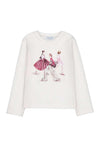 Mayoral Mini Girl Fashion Print Long Sleeve Top, Cream