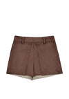 Mayoral Mini Girl Faux Suede Short, Brown