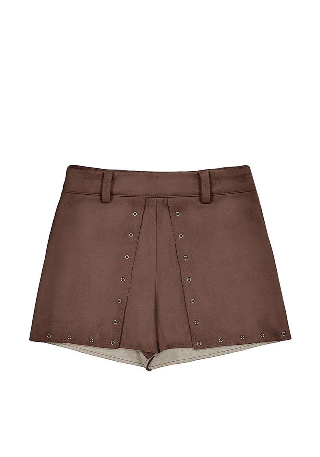 Mayoral Mini Girl Faux Suede Short, Brown