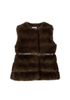 Mayoral Mini Girl Faux Fur Gilet, Brown