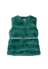 Mayoral Mini Girl Faux Fur Gilet, Green