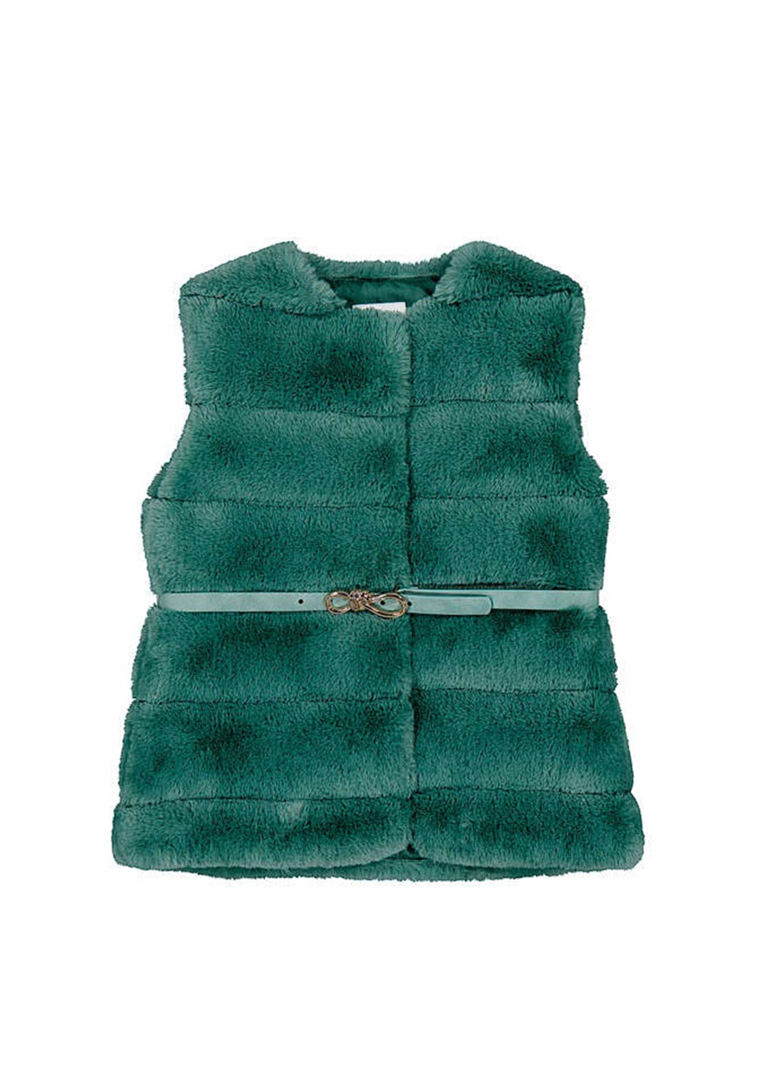 Mayoral Mini Girl Faux Fur Gilet, Green